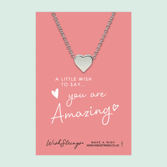 YOU ARE AMAZING - HEART NECKLACE - J184