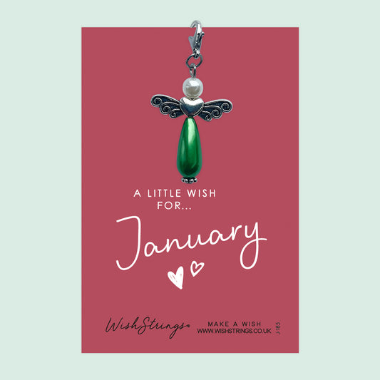 JANUARY - Wish Angels, Clip on Keepsake | J185