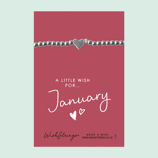 JANUARY - Heart Beaded Bracelet - J185