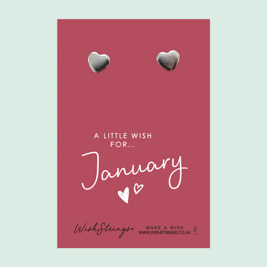 JANUARY - Heart Stud Earrings | J185