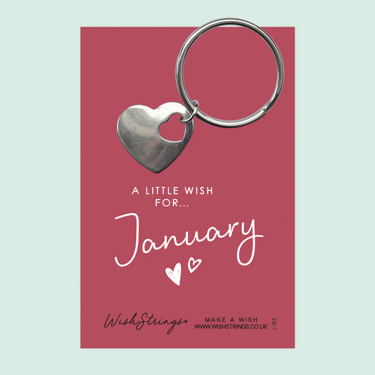 JANUARY - Heart Keyring - J185