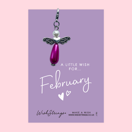 FEBRUARY - Wish Angels, Clip on Keepsake | J186