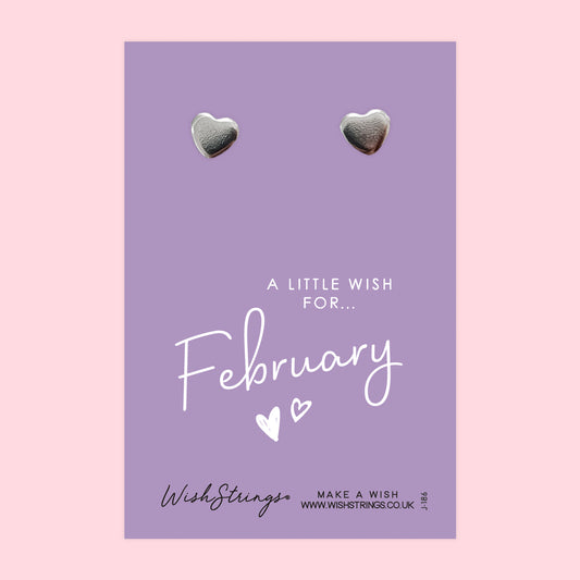 FEBRUARY - Heart Stud Earrings | J186