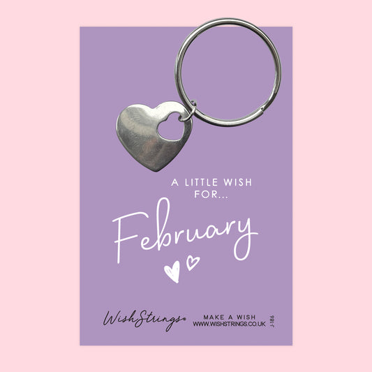 FEBRUARY - HEART KEYRING - J186