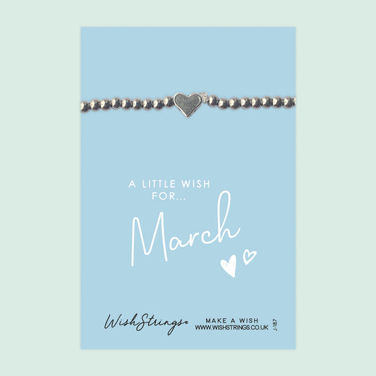 MARCH - Heart Beaded Bracelet - J187