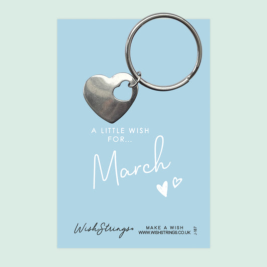 MARCH - Heart Keyring - J187