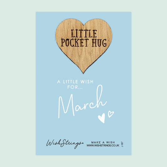 MARCH - Oak Pocket Hug Token | J187