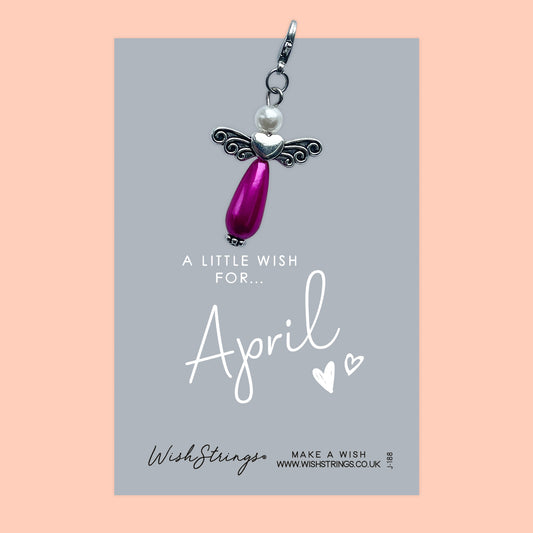 APRIL - Wish Angels, Clip on Keepsake | J188