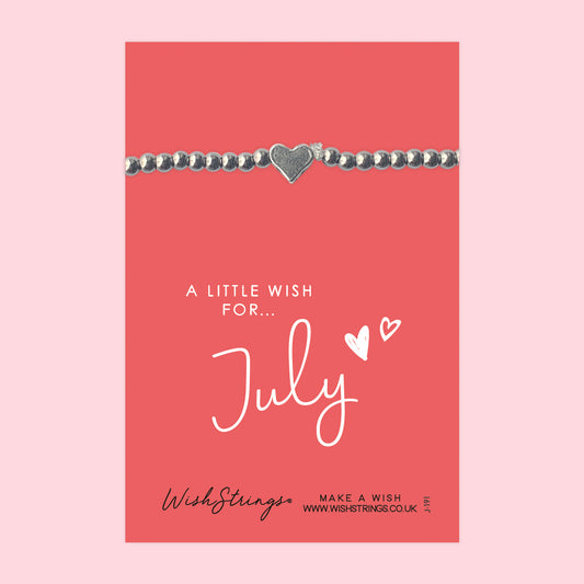 JULY - Heart Beaded Bracelet - J191