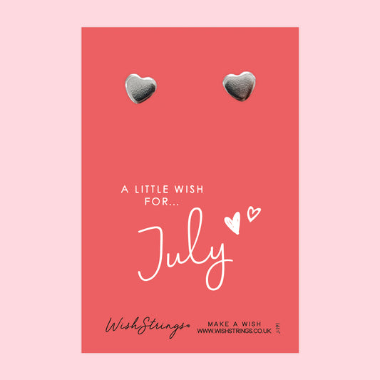 JULY - Heart Stud Earrings | J191
