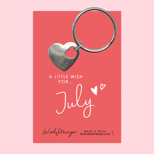 JULY - Heart Keyring - J191