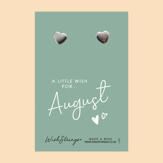 AUGUST - Heart Stud Earrings | J192