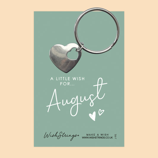 AUGUST - HEART KEYRING - J192