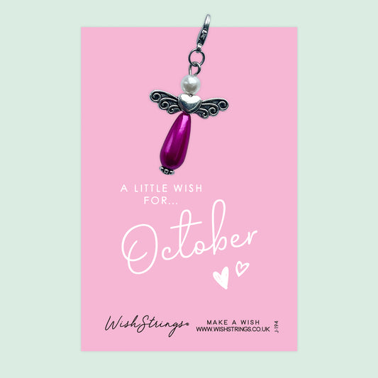OCTOBER - Wish Angels, Clip on Keepsake | J194
