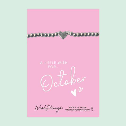 OCTOBER - Heart Beaded Bracelet - J194