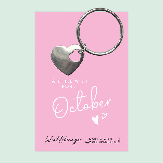 OCTOBER - Heart Keyring - J194