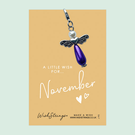 NOVEMBER - Wish Angels, Clip on Keepsake | J195