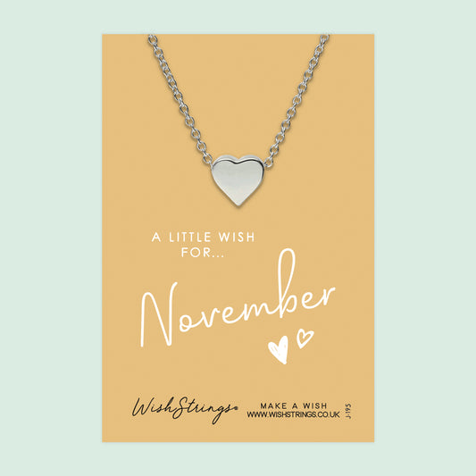 NOVEMBER - Heart Necklace - J195