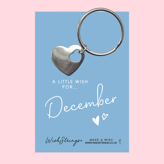 DECEMBER - HEART KEYRING - J196