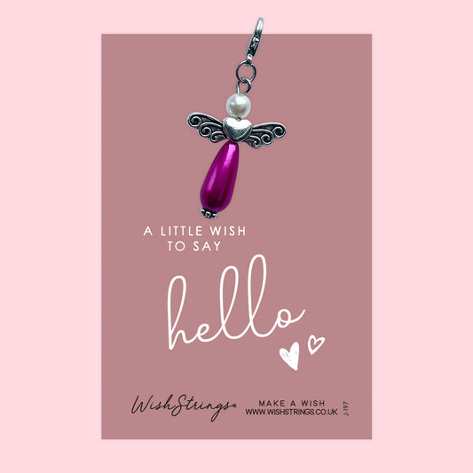 JUST TO SAY HELLO - Wish Angels, Clip on Keepsake | J197