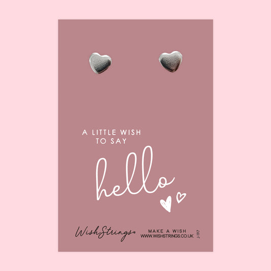 JUST TO SAY HELLO - Heart Stud Earrings | J197