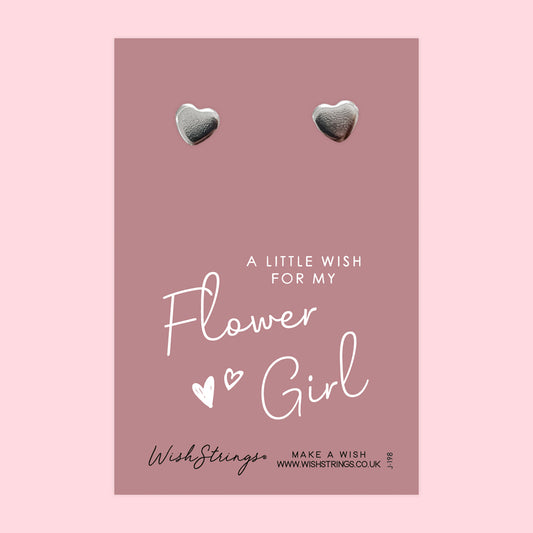 FLOWER GIRL - Heart Stud Earrings | J198