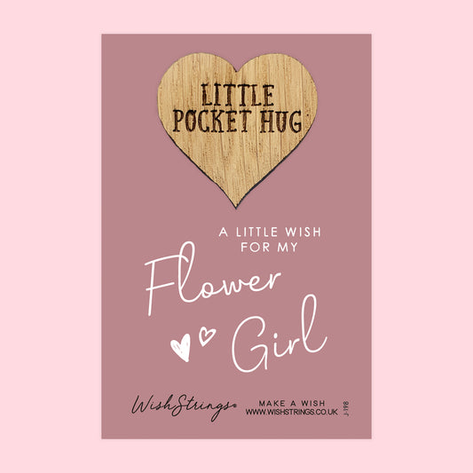 FLOWER GIRL - Oak Pocket Hug Token | J198