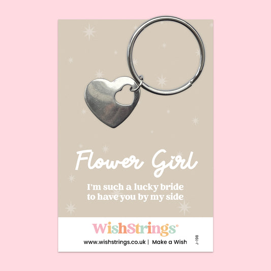 Flower Girl - HEART KEYRING - J198