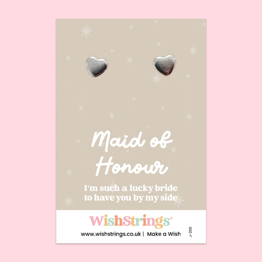 Maid of Honour - Heart Stud Earrings | J200