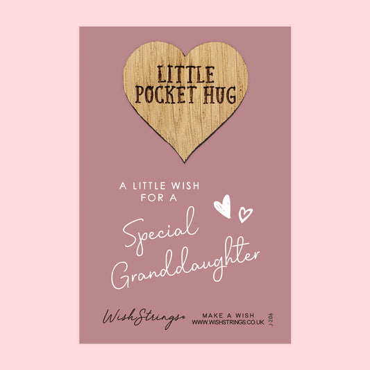 GRANDDAUGHTER - Oak Pocket Hug Token | J206