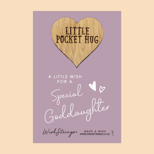 GODDAUGHTER - Oak Pocket Hug Token | J207