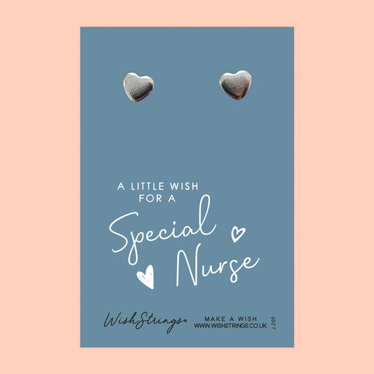 NURSE - Heart Stud Earrings | J209