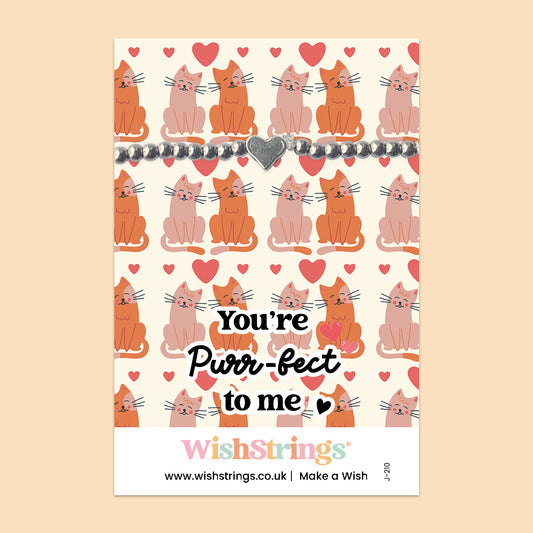 You’re Purr-fect to Me - Heart Beaded Bracelet - J210