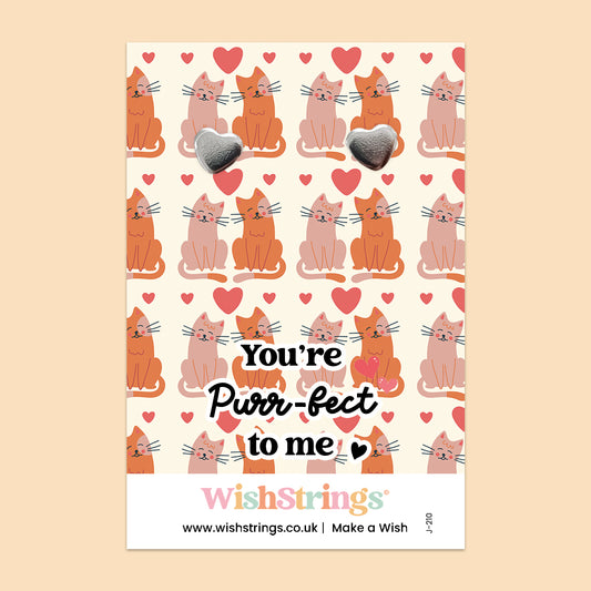 You’re Purr-fect to Me - Heart Stud Earrings | J210