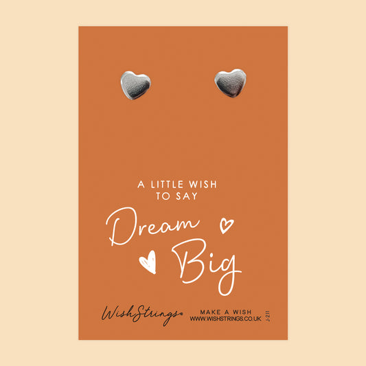 DREAM BIG - Heart Stud Earrings | J211