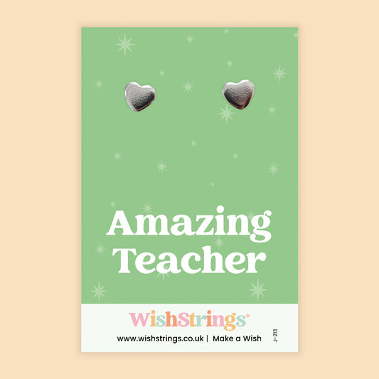 AMAZING TEACHER - Heart Stud Earrings | J213