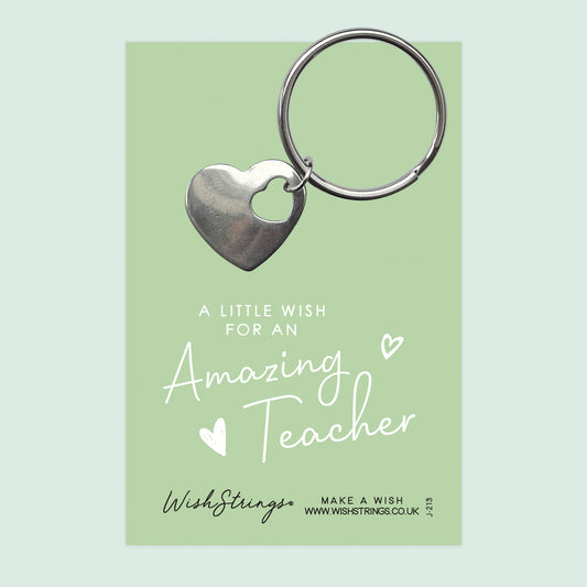 AMAZING TEACHER - HEART KEYRING - J213