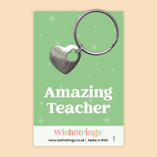 AMAZING TEACHER - HEART KEYRING - J213