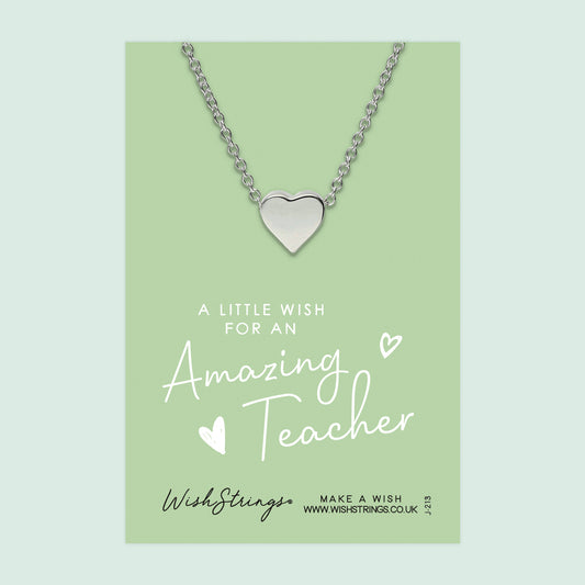 AMAZING TEACHER - HEART NECKLACE - J213