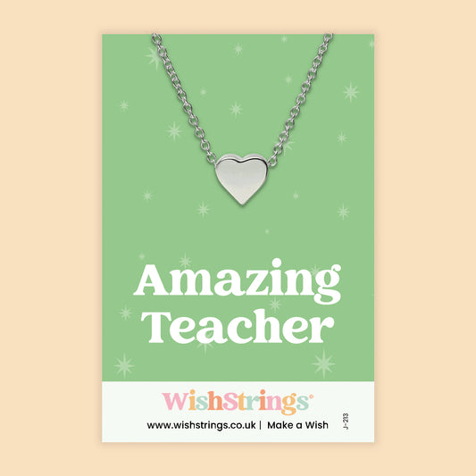 AMAZING TEACHER - HEART NECKLACE - J213