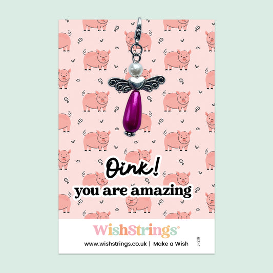 Oink! You Are Amazing - Wish Angels, Clip on Keepsake | J216