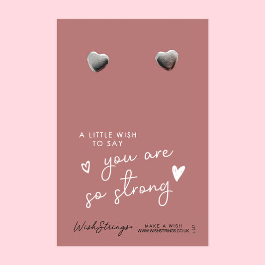 SO STRONG - Heart Stud Earrings | J217