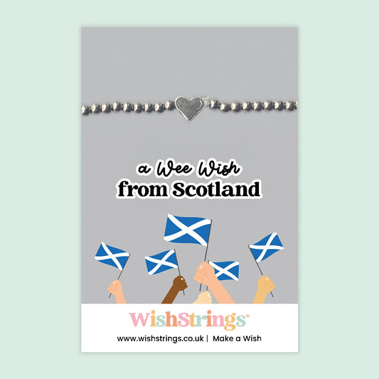 A Wee Wish, from Scotland - Heart Beaded Bracelet - J224