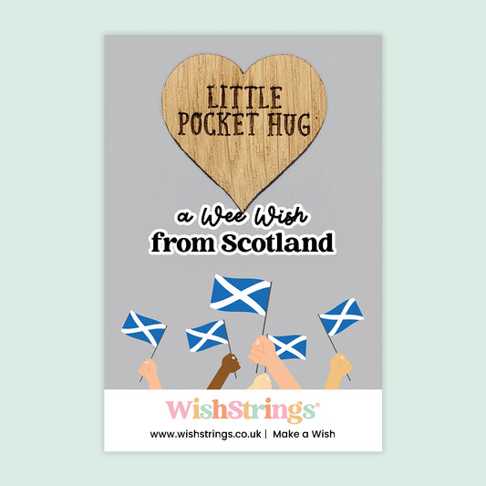 A Wee Wish, from Scotland - Oak Pocket Hug Token | J224