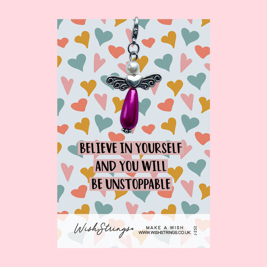 BELIEVE IN YOURSELF - Wish Angels, Clip on Keepsake | J252