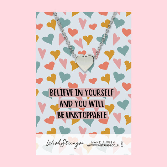 BELIEVE IN YOURSELF - HEART NECKLACE - J252