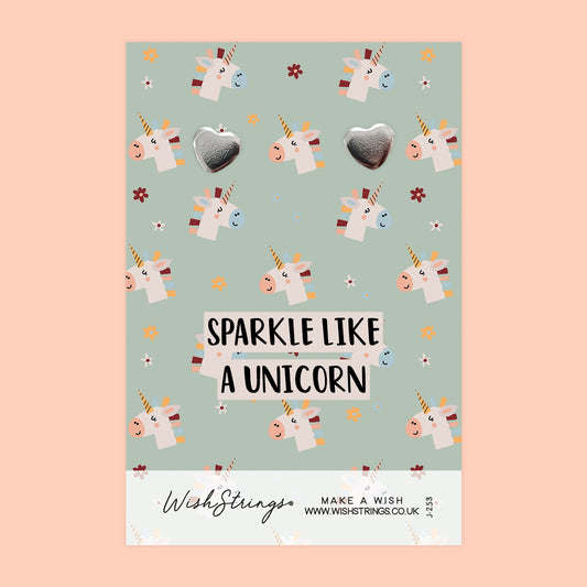 UNICORN - Heart Stud Earrings | J253