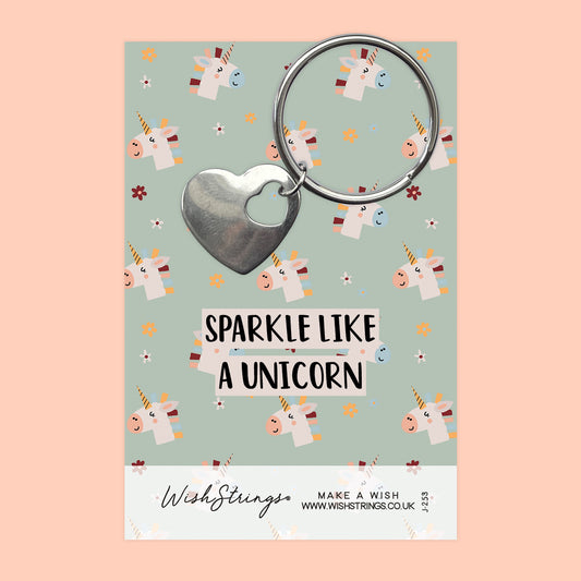 UNICORN - Heart Keyring - J253