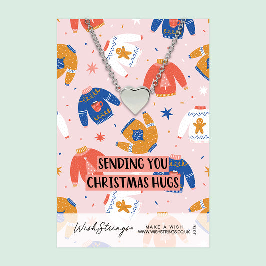 CHRISTMAS HUG - HEART NECKLACE - J256