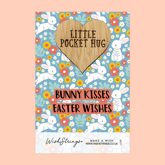 EASTER BUNNY - Oak Pocket Hug Token | J259